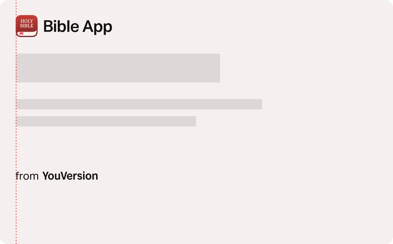 Alternative endorsement placement: Bible App logo top-left with 'from YouVersion' stacked below the content